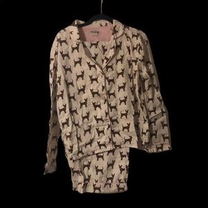Cream P.J. Salvage long sleeve pajamas chihuahuas size L